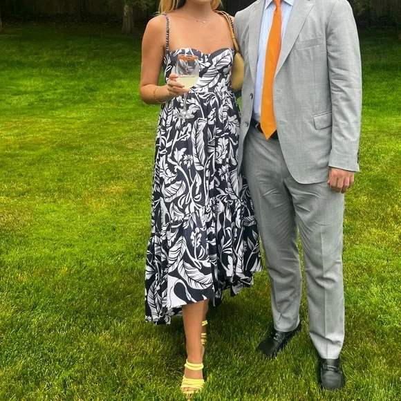 Women's Atlantico Midi Dress In Navy Maxi Birds Print - Picture 3 of 3